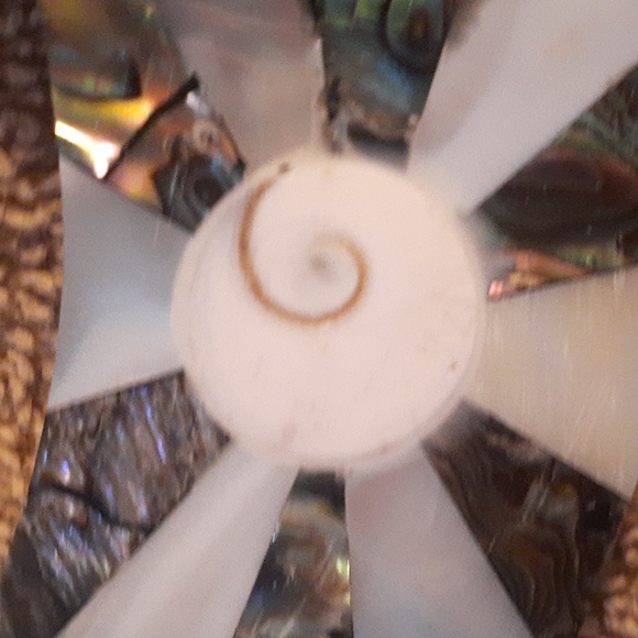 boho style seed bead necklace with abalone shell. - Picture 4 of 4